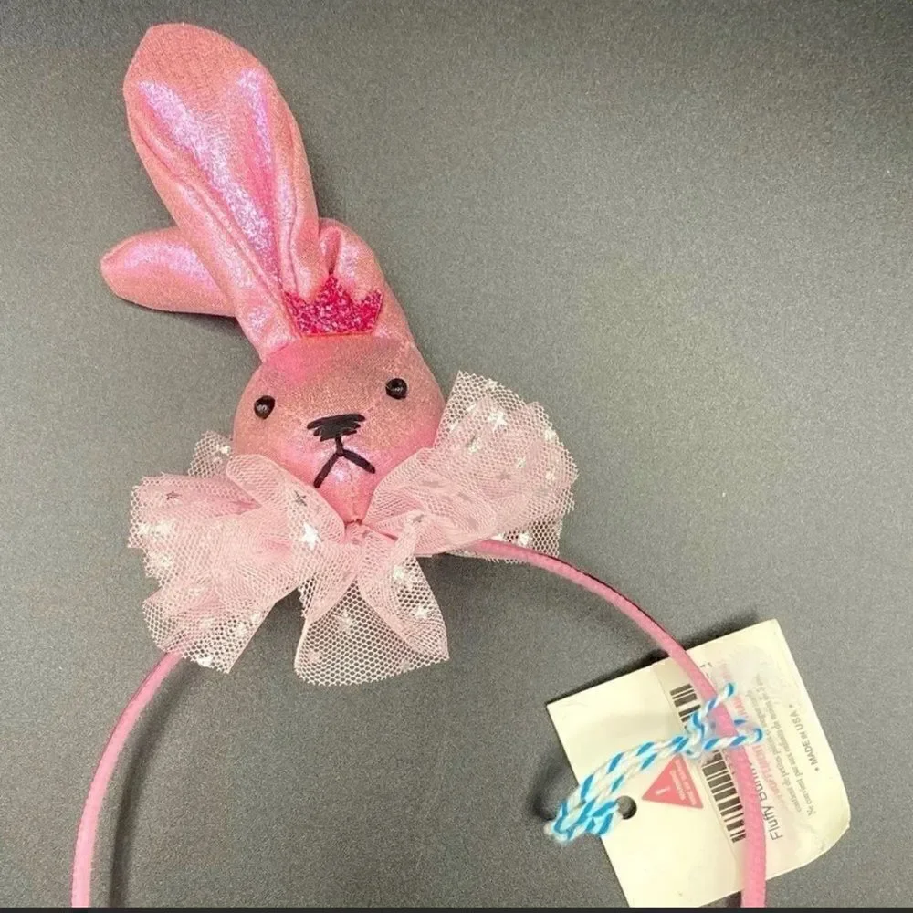 OMG Accessories Glitter Pink Ice Cream Crossbody Bag and Bunny Headband